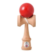 Gentosha Kendama Beginner Toy Red Lightweight Kids 4+ with Guide & Spare String