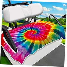 Golf Cart Seat Covers, Ultra-Soft Golf Cart Seat Towel Blanket for Red TieDye