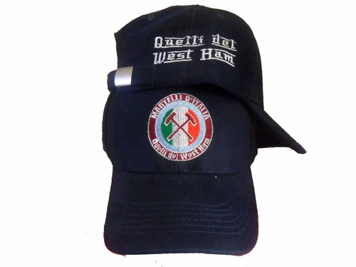 WEST HAM cappello baseball COTONE PESANTE Navy Iron Di Canio MARTELLI  D'ITALIA | eBay