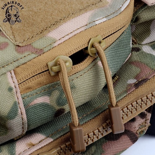 Tactical Zip-on Panel Pouch Plate Carrier Back Zip Pack Bag for JPC Bag Military - Picture 6 of 29