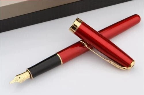 Excelentes plumas estilográficas Parker Sonnet Series con clip rojo/dorado fino (F) plumín sin caja