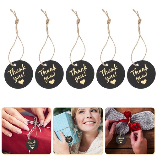 100 Pcs Goldene Runde Karte Baby Geburtstagsparty-Dankeschön-Tags Hochzeit