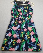 J.Crew Dress Women’s 2 Floral Basketweave Sleeveless Square Neck Spring Easter