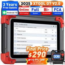 2025 XTOOL D7 V2.0 Auto OBD2 Scanner Bidirect...