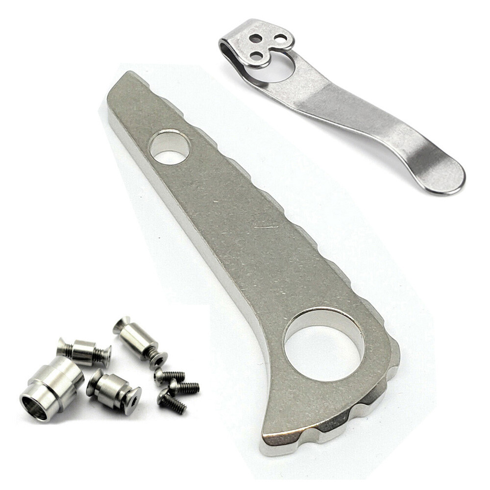 Titanium Back Spacer Deep Pocket Clip Screw Set For Spyderco