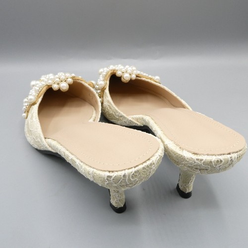 Damas Zapatos Albaricoque Reino Unido 6 Noche Boda Perlas Posh 2" Tacón Ocasión Fiesta - Imagen 4 de 7