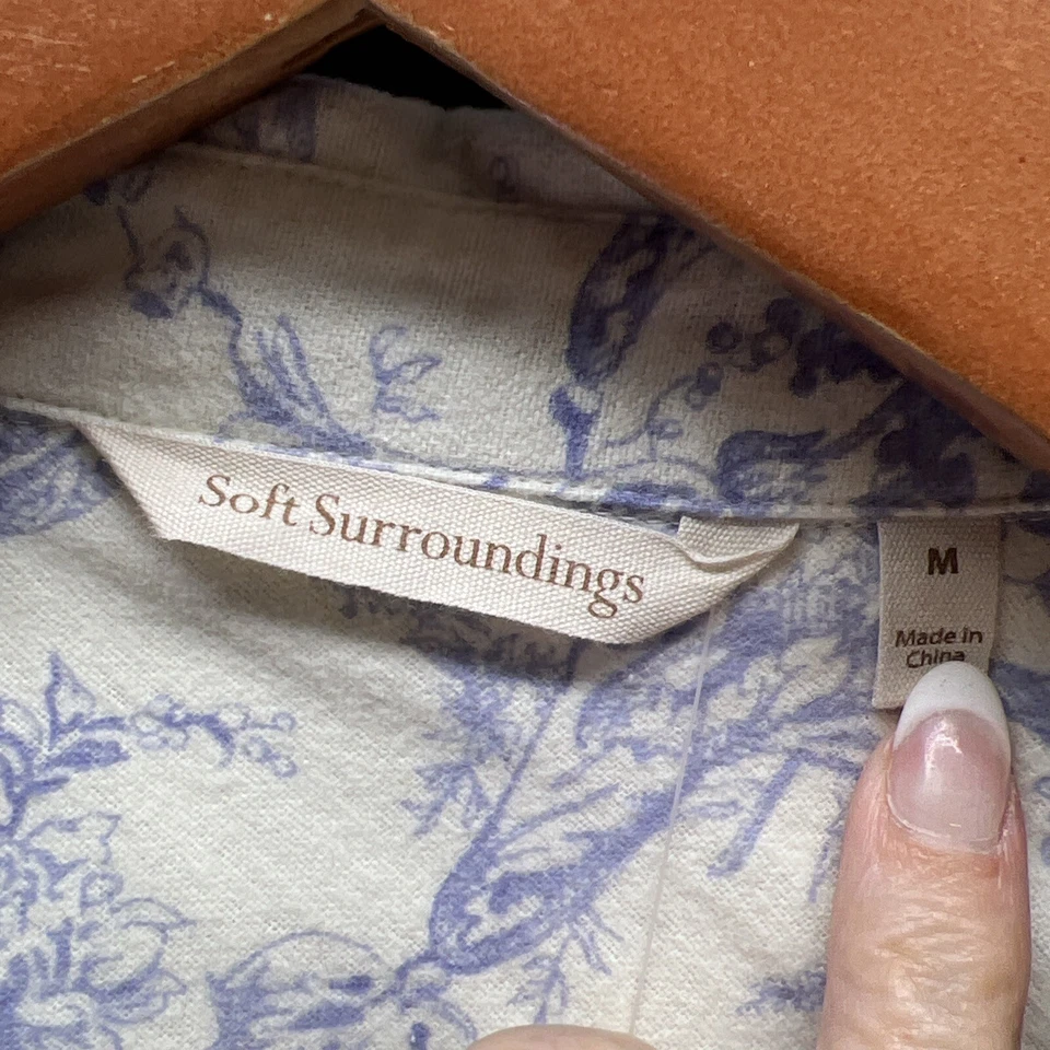 Vestido de Franela 100 % Algodón Suave Surroundings Hasta la Rodilla Manga Larga Mediano Foto 3 de 4