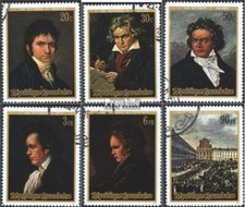 Ruanda 449A-454A (kompl.Ausg.) gestempelt 1971 Ludwig van Beethoven
