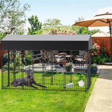 XXLarge Outdoor Dog House Kennel Wire Metal Pet Cage Fence Play Pen Crates Yard