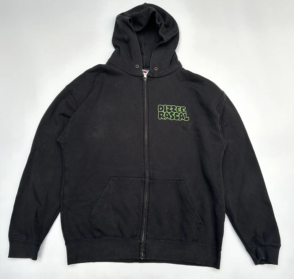 Vintage 00’s Dizzee Rascal Zip Hoodie Grime Rap Hip-Hop Size L - Image 2 of 4