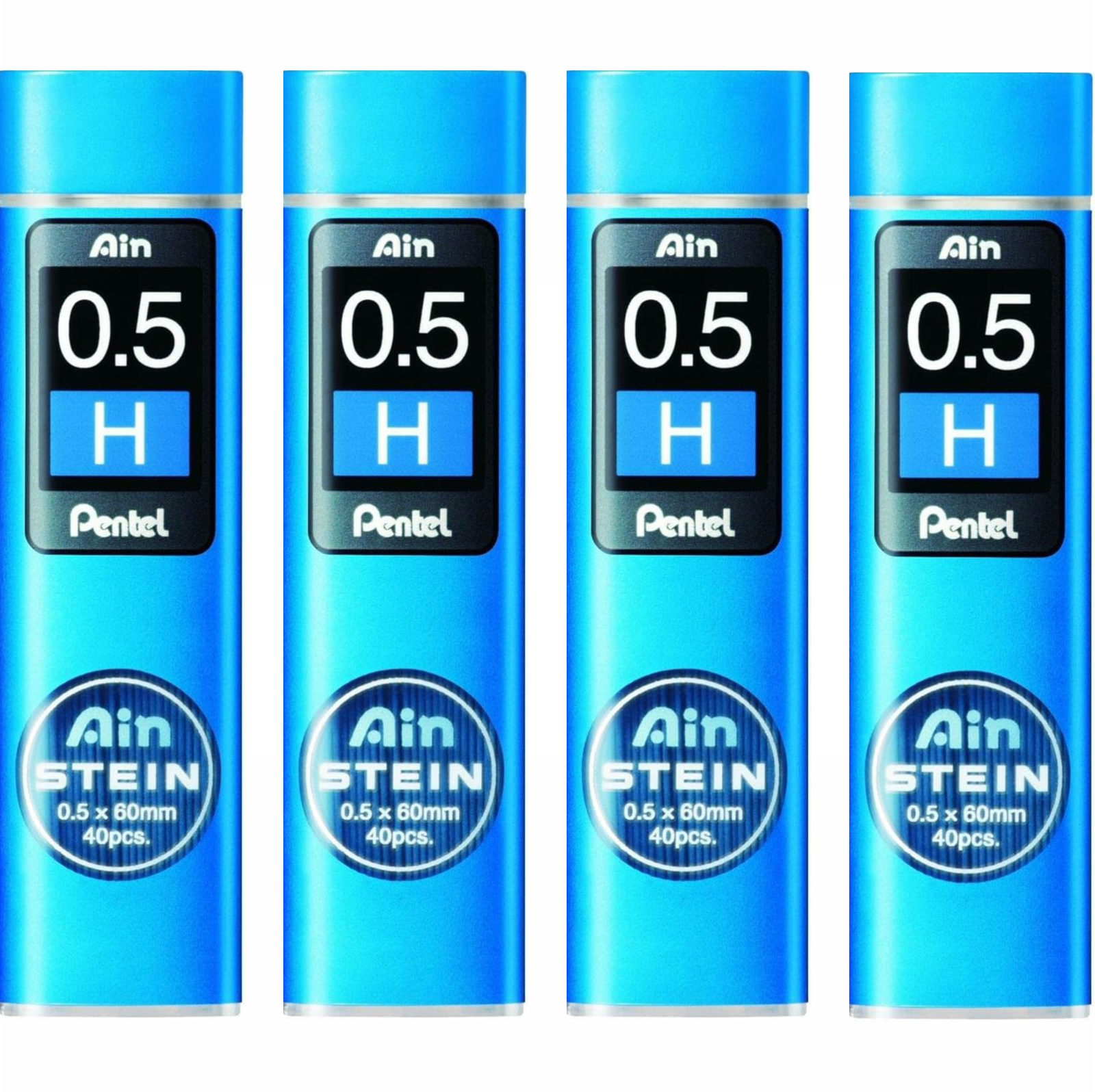 Pentel AIN Stein Mechanical Pencil Lead Refills - H 0.5mm - Pack of 4
