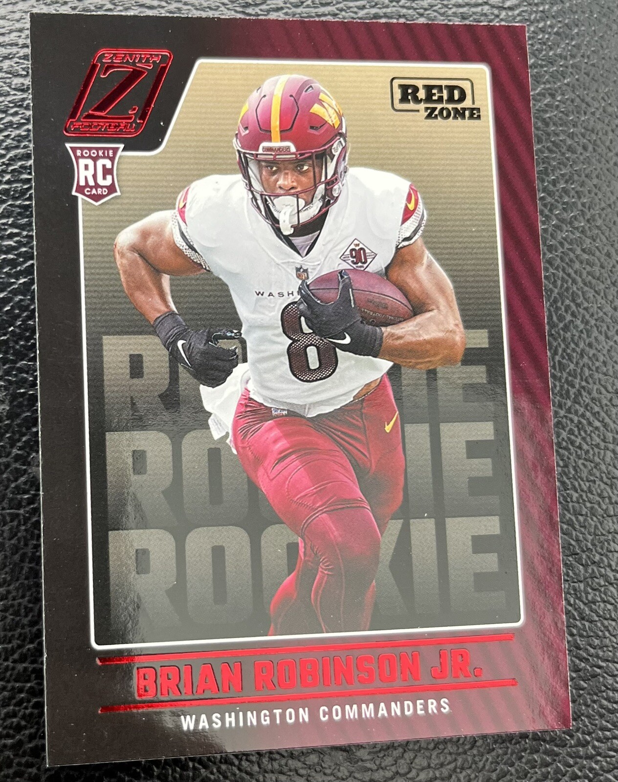 ‼️2022 Panini Zenith Brian Robinson Jr. Washington Commanders Red Zone #127 RC‼️