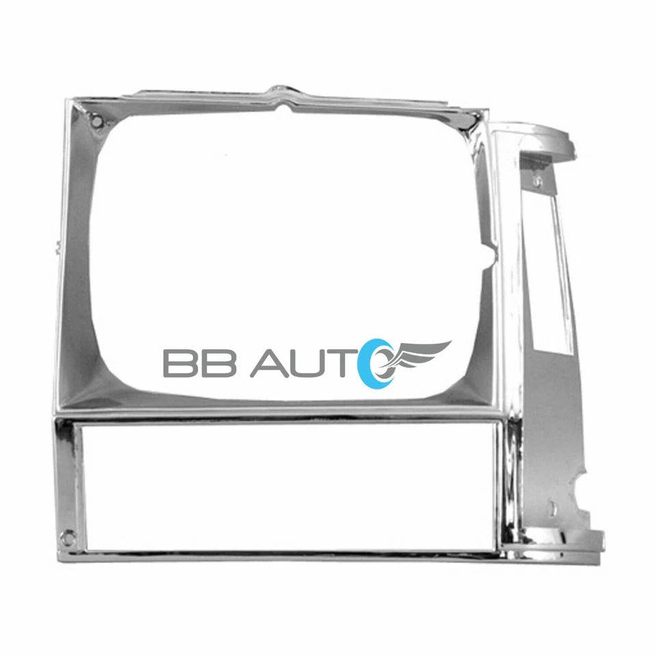 NEW CHROME HEADLIGHT BEZELS SET FOR 1984-1990 JEEP WAGONEER CHEROKEE COMANCHE - Image 4 of 4