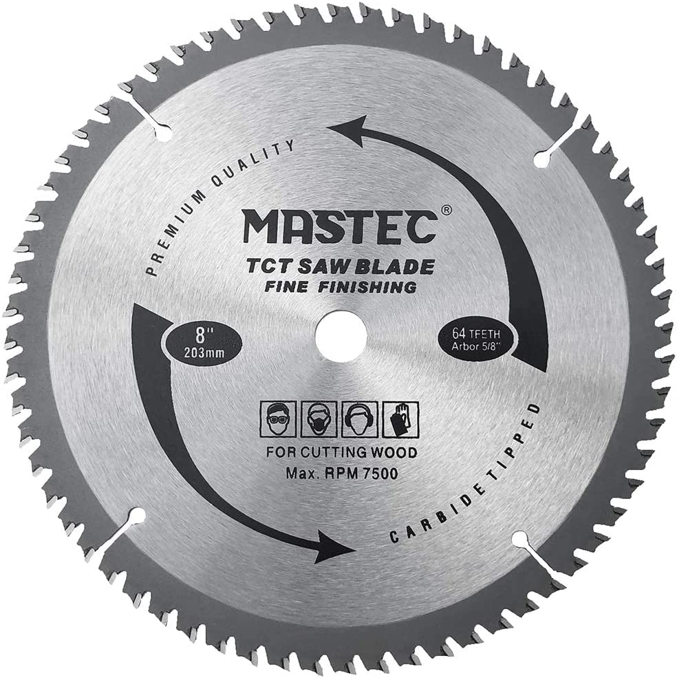8 Inch 64 Tooth Circular Saw Blade anti Kickback Tooth for Wood Cutting