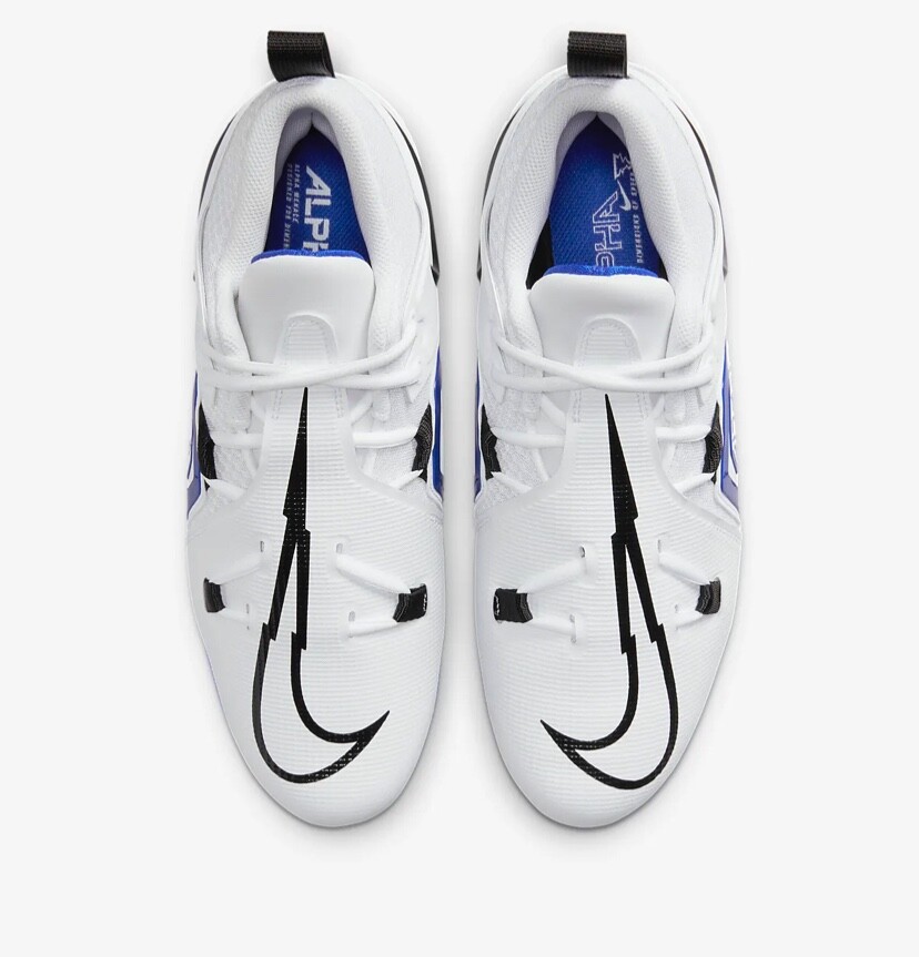 Nike Alpha Menace 3 shark men’s football cleats white + blue size 10.5 NWOB GS) Nike Alpha Menace 3 Shark Football Cleats  main image 2