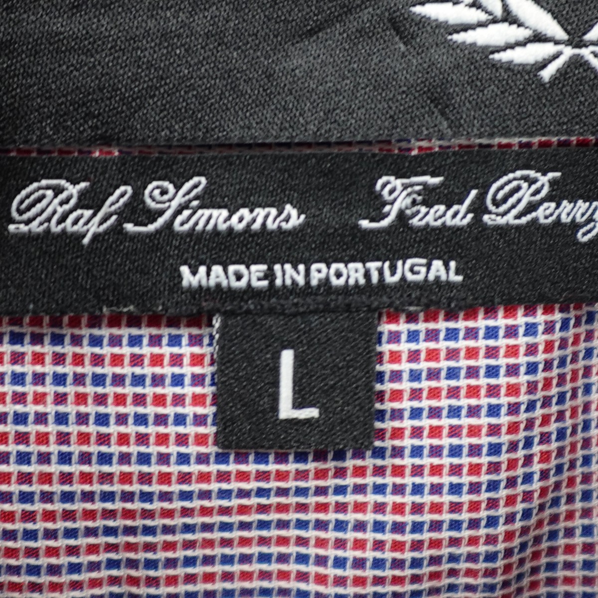 Raf Simons Shirt Mens Large Button Down Red White Blue Check Raf Simons Shirt Mens Large Button Down Red White Blue Check