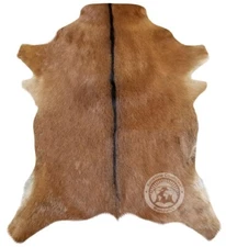 Real Goatskin Rug Brown Exotic - 2-2.5 X 2.5-3'