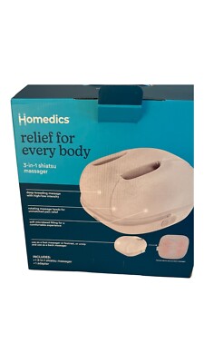 Homedics FMS-290HJ 3-in-1 Shiatsu Foot and Body Massager Plus Footrest No Stress