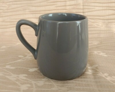 Threshold Stoneware Grey & White Coffee Cup A Good Day Is Ahead... First  Coffee | eBay