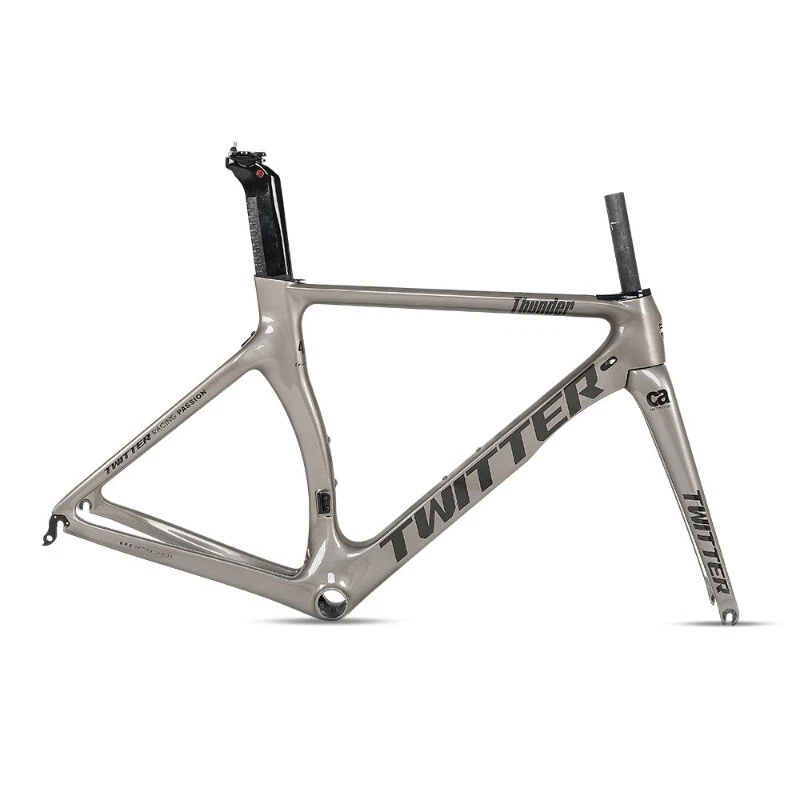 700C Carbon Fiber Bicycle Frameset C Brake Quick Release Road Bike Gravel Frame - Image 3 of 4