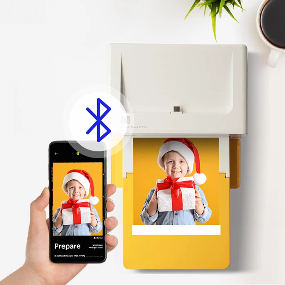Dock plus 4PASS Instant Photo Printer (4X6 Inches) + 90 Sheets Bundle