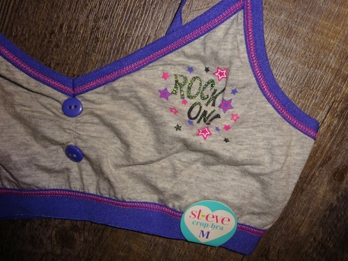 2 girl's crop cami bras ~ by Steve frog & Rock on ~ LARGE - Picture 2 of 7