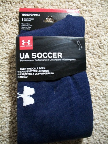NWT BOYS GIRLS UNDER ARMOUR SOCCER TEAM SPORT OVER THE CALF YLG SOCKS 222 - Picture 7 of 8
