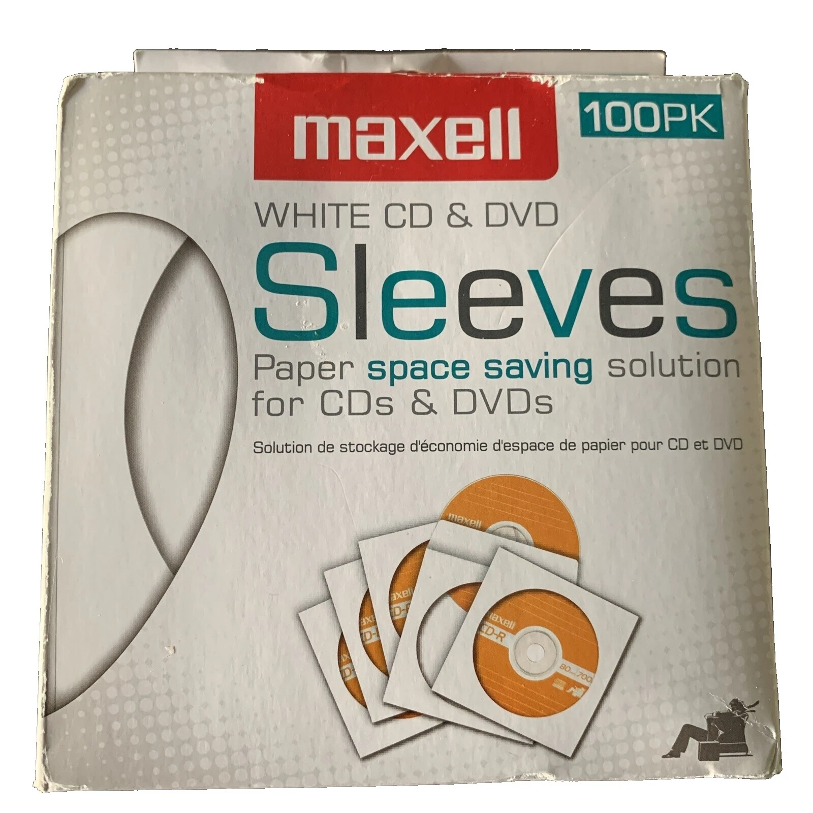 Los casos de medios en blanco Blanco Maxell, mangas y Billeteras