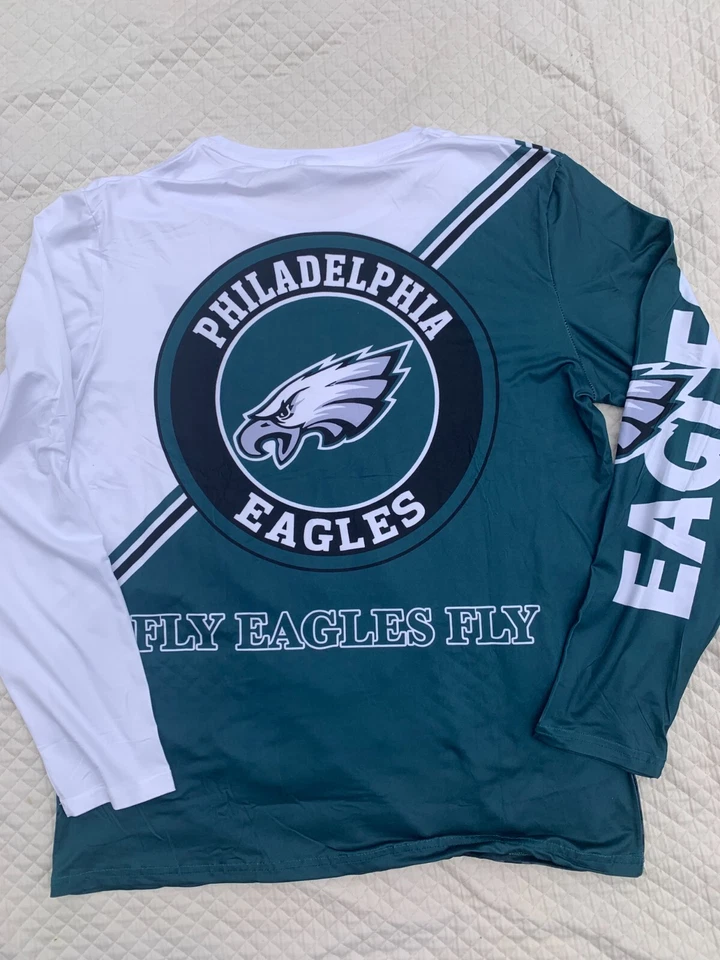 Футболка NFL Philadelphia Eagles 3D на заказ футболки дешево для поклонников длинным рукавом - Изображение 3 из 4