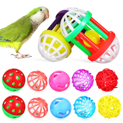 12 Pcs Interactive Bird Toys officiel Cockatiel Balle Jouet Oiseau À Mâcher Du Perroquet