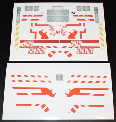 Custom Aufkleber für 8285 Replacement Sticker Sheet for  Truck WEIß WHITE