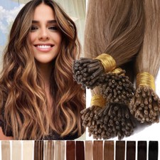 Stick I-Tip Glue Pre-bonded Keratin 100 Remy Human Hair Extensions 1G CLEARANCE
