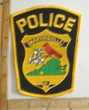 MARTINSVILLE VIRGINIA  POLICE  FABRIC PATCH