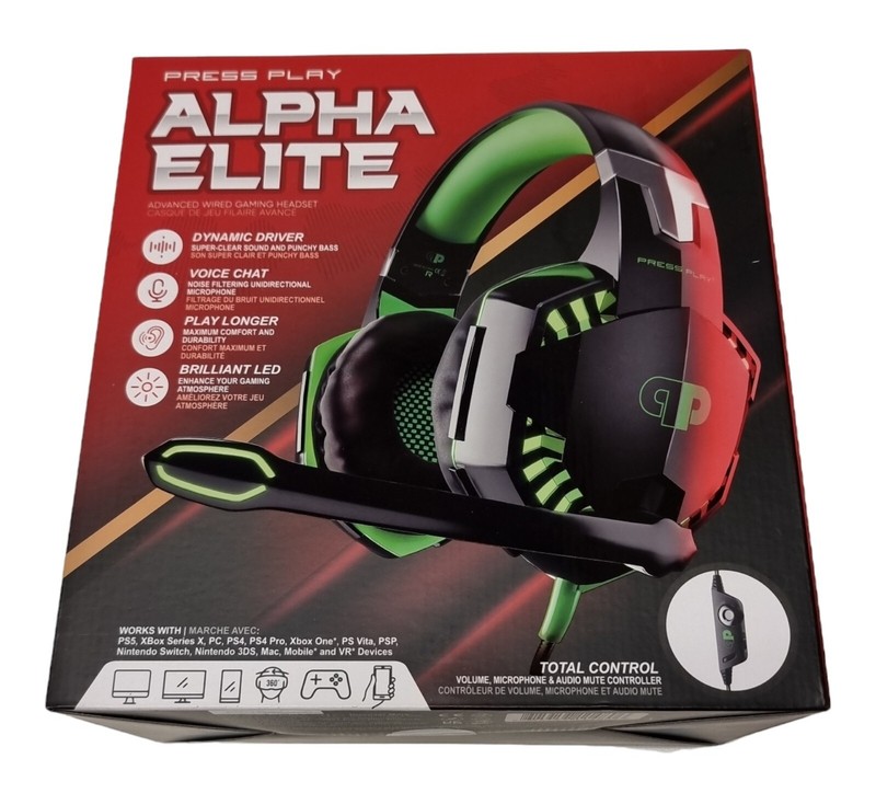 ALPHA ELITE Wired Gaming Headphone with Microphone PS5,XboxX,PS4,PC,Nintendo etc