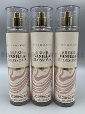 Bath  Body Works Fresh Vanilla Blossoms Fine Fragrance Mist S/3 8 Fl Oz 9154