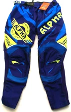 Alpha Cycle Gear Motorcycle Racing Pants Mens 34X29 Blue Padded Moto