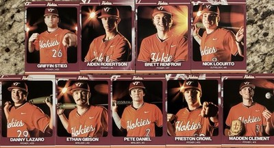 2026 Virginia Tech Hokies Baseball Set 2 SGA AIDEN ROBERTSON BRETT RENFROW ACC 