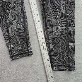 Victoria's Secret Women Activewear Pants 10 Black Floral Ankle ON POINT FLOW NWT