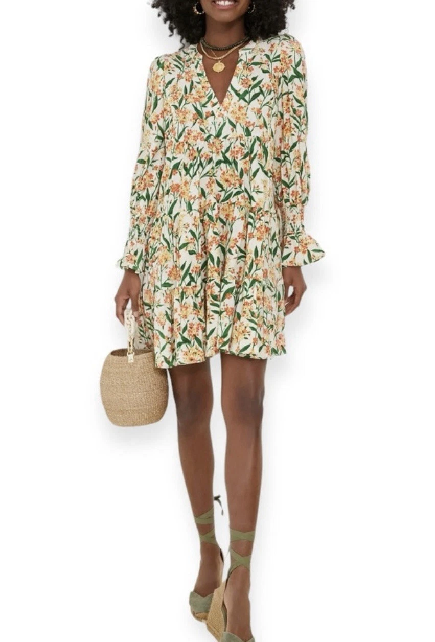 TUCKERNUCK Pomander Place taglia M bermuda fiore floreale KENZO DRESS a strati NUOVO SENZA ETICHETTE