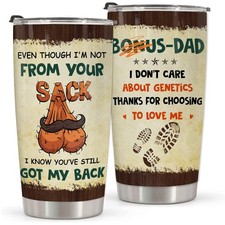 Bonus Dad Tumbler Funny 20 Oz Fathers Day or Birthday Gifts from Daughte