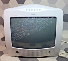 RCA 13" TV ColorTrak E13334WH Retro Gaming CRT TV White - Tested