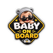 Baby on Board Sticker  Cute Baby Helmet Car Decal