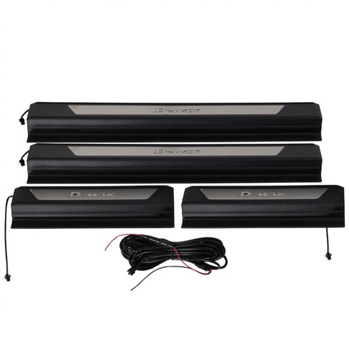 Fit Isuzu D-max Dmax RG01 2020-2024 Black Scuff Plate Sill LED 4 Door - Picture 3 of 11