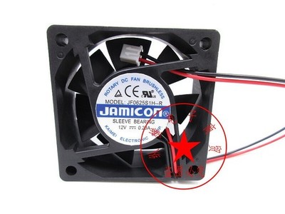 1PC JAMICON JF0625S1H--R 12V 0.23A 2-wire 60*60*25mm cooling fan  *gi