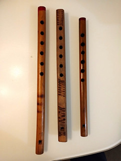 3x Vintage Penny Whistles