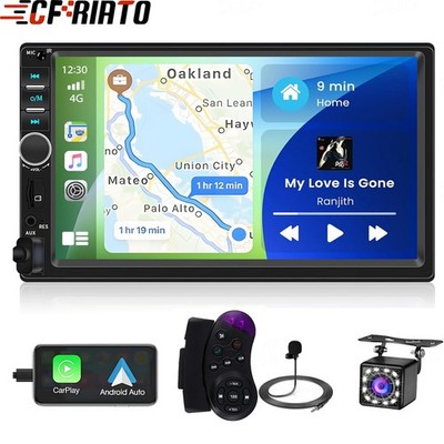 Doppel 2 DIN Autoradio 7 Zoll Apple Carplay Android Auto Bluetooth USB AUX