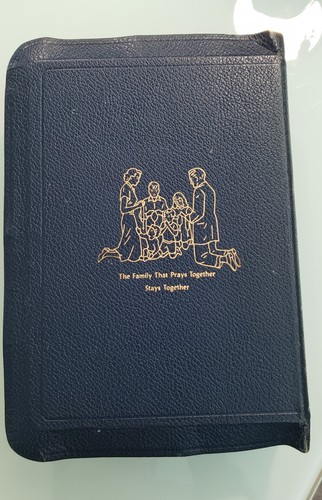 1954 Leather The Family Rosary Edition Of The Holy Bible To Jesus Through Mary