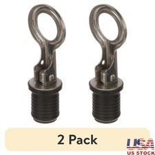2 Pack Stainless Steel Snap Handle Drain Plug 1 Inch Marine Drain Openings New