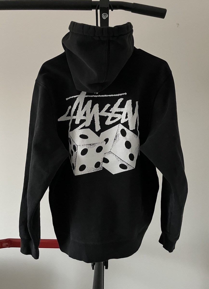 Stussy Pair Of Dice Black White Hoodie Men's Size Medium | eBay