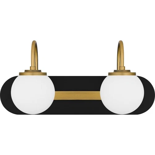 Quoizel DES8618 Desmond 2 Light 18"W Vanity Light - Black - Picture 5 of 7